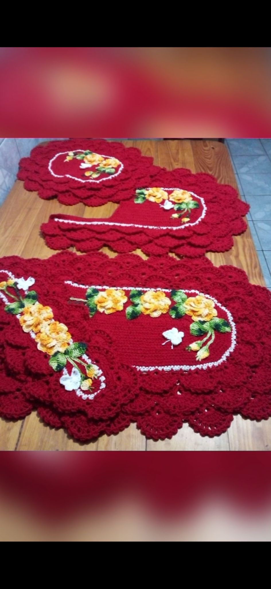 Set da bagno fatto a mano