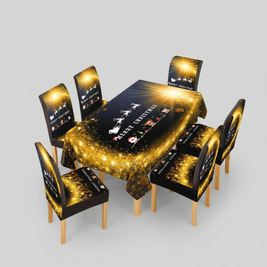 Tovaglia da tavola natalizia con coprisedie