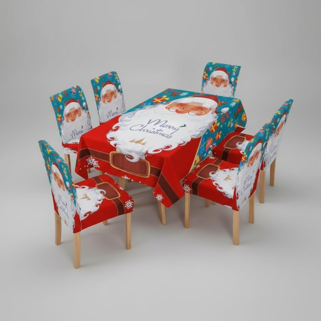 Tovaglia da tavola natalizia con coprisedie