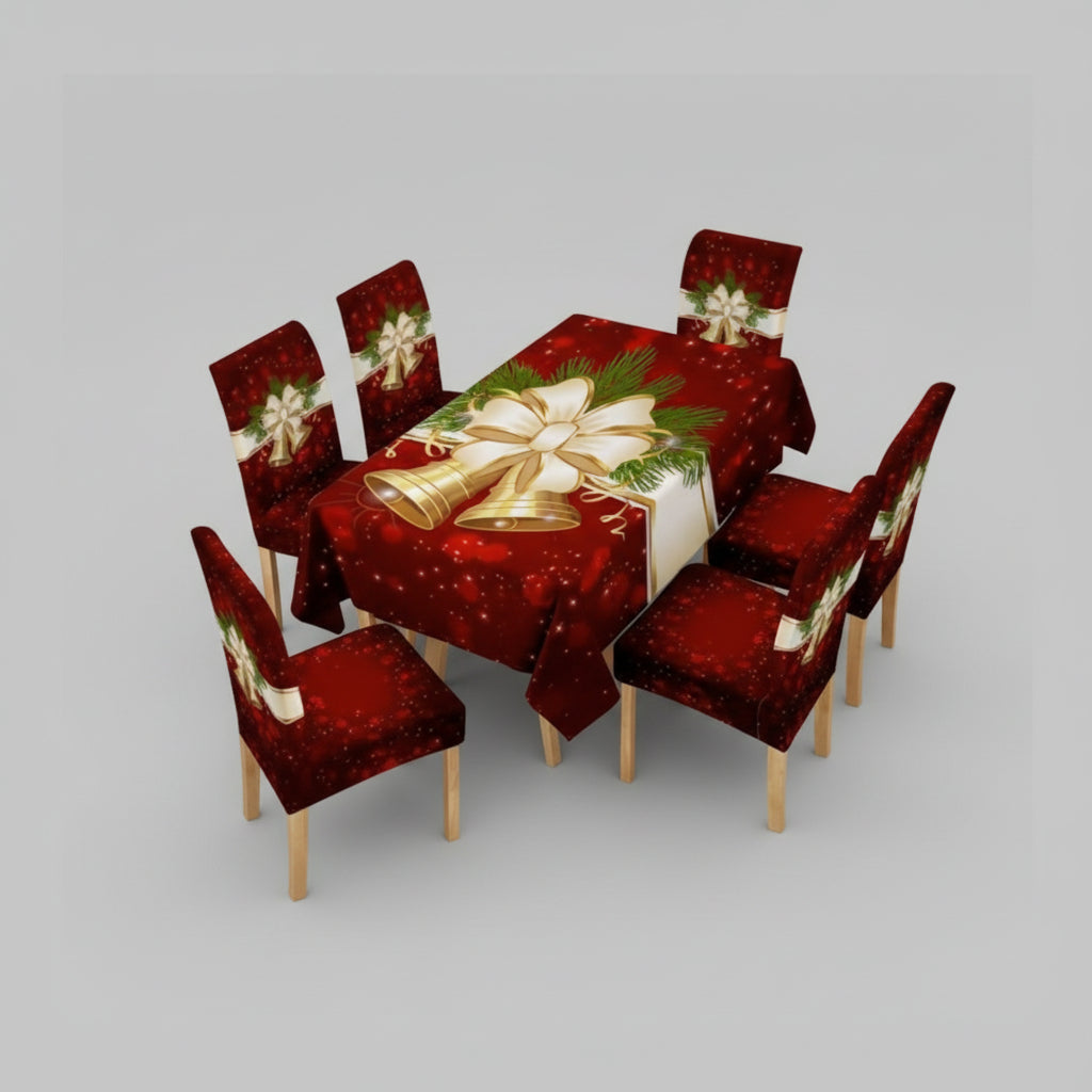 Tovaglia da tavola natalizia con coprisedie