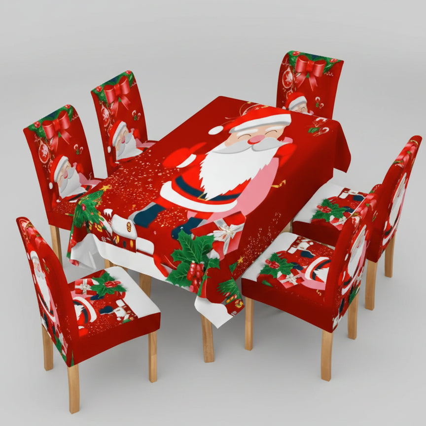 Tovaglia da tavola natalizia con coprisedie
